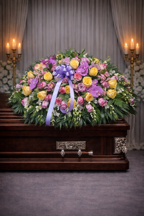 CS0350: Spring Colored Assorted Casket Spray